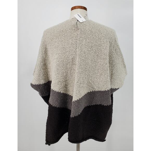 Sonoma Women's One Size Goods For Life Boucle Color‎ Block Ruana Sweater New - Picture 2 of 7